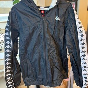 Kappa Black and White Raincoat